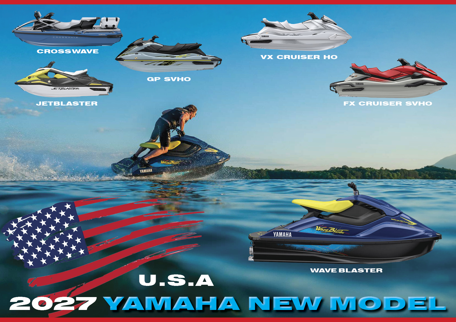 ヤマハ  WAVERUNNER（ウェーブブランナー）【2027 NEW モデル】がアメリカで発表されました 　水上バイク（ジェットスキー）
